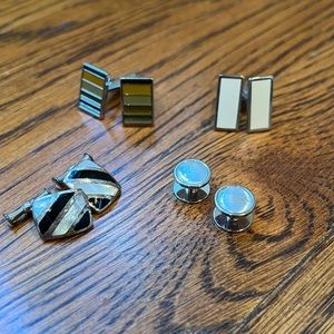 Four pair of cuff links, EUC